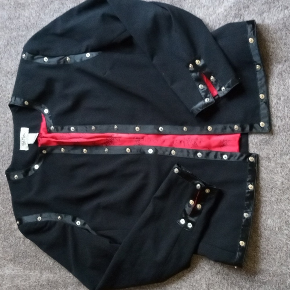 Bob Mackie Studio snap trim steampunk jacket